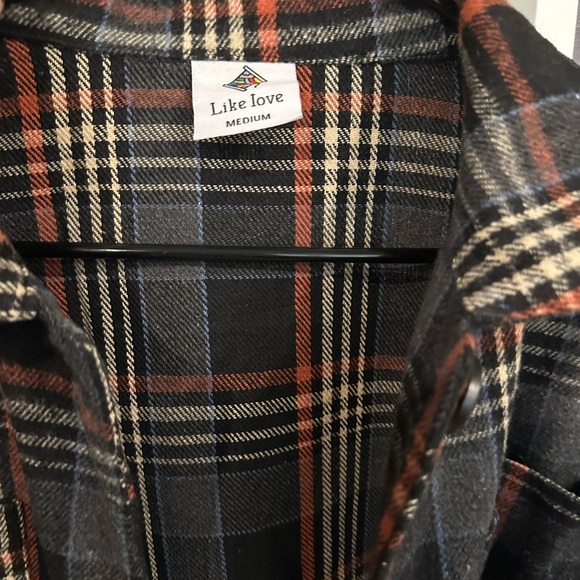 Like Love Plaid Shacket - Picture 2 of 2